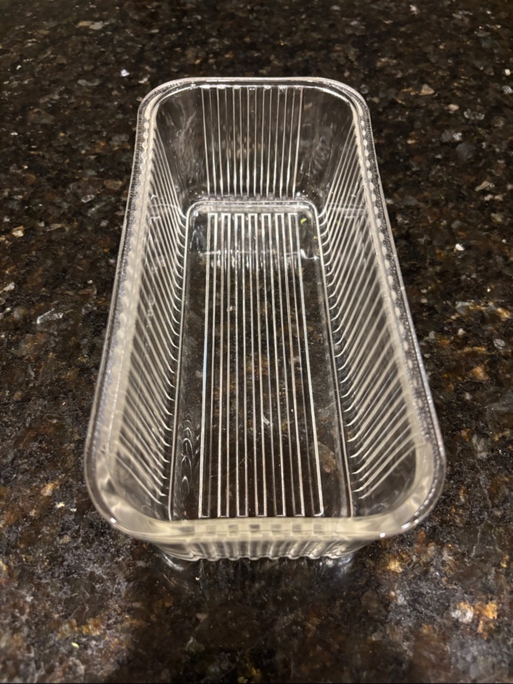 Federal Glass Ribbed Clear Refrigerator Dish Vintage 1930’s